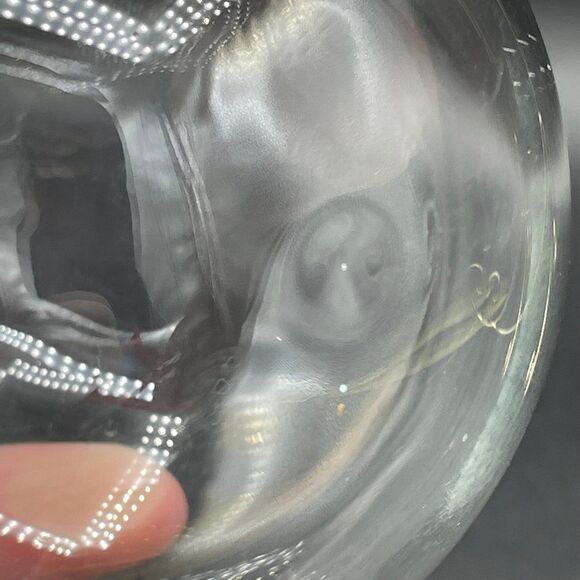 Solid Clear Glass Letter A Monogram Hand Blown Christmas Orb Ball Ornament - Picture 5 of 6